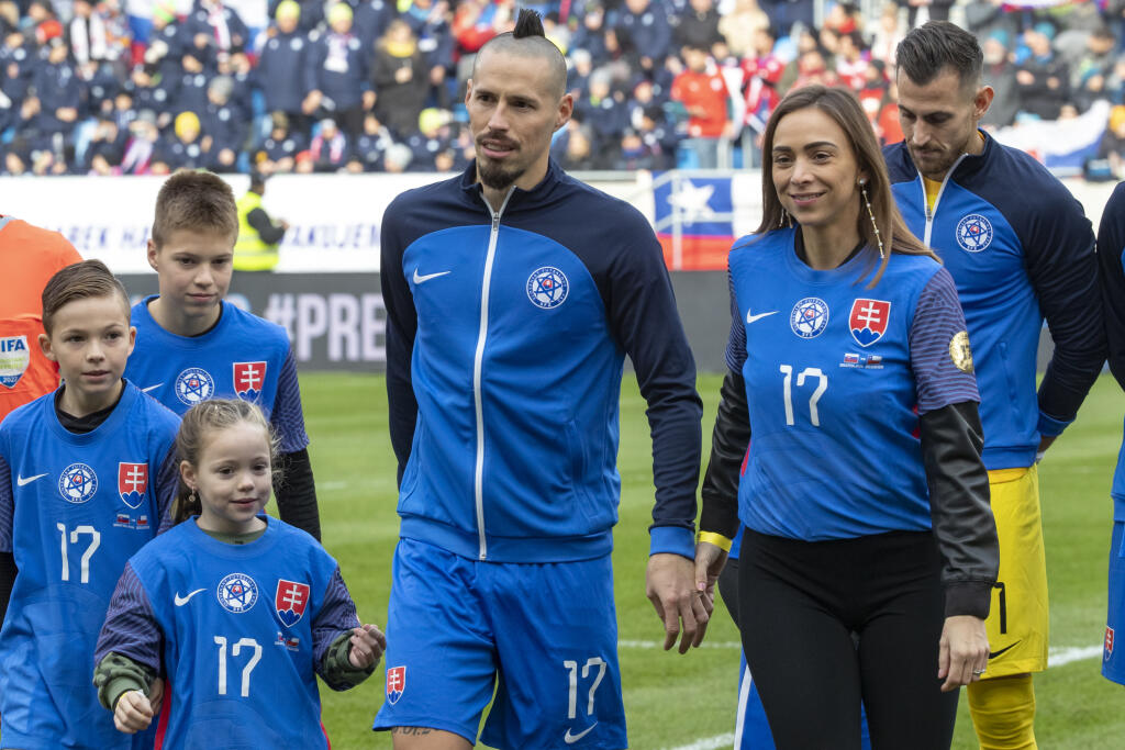 Pri Hamšíkovej rozlúčke nechýbala ani jeho manželka Martina.
