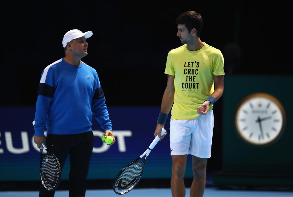 Marián Vajda a Novak Djokovič.