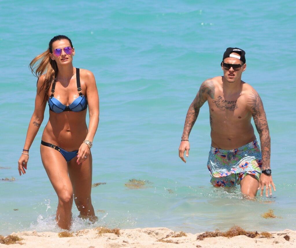 Škrtelovci na dovolenke v roku 2014 na Miami. Barbora bola vtedy ozdobou slávnej pláže.