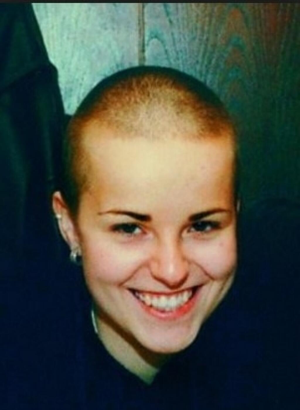 Katarína Knechtová v čase, keď si úplne vyholila hlavu.