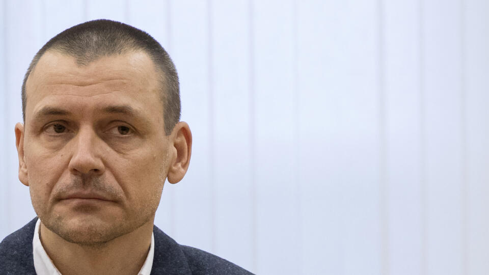 Tretie pojednávanie na Špecializovanom trestnom súde v Pezinku vo veci vraždy investigatívneho novinára Jána Kuciaka a jeho snúbenice Martiny Kušnírovej. Na snímke je Peter Tóth, ktorý bol predvolaný ako svedok.