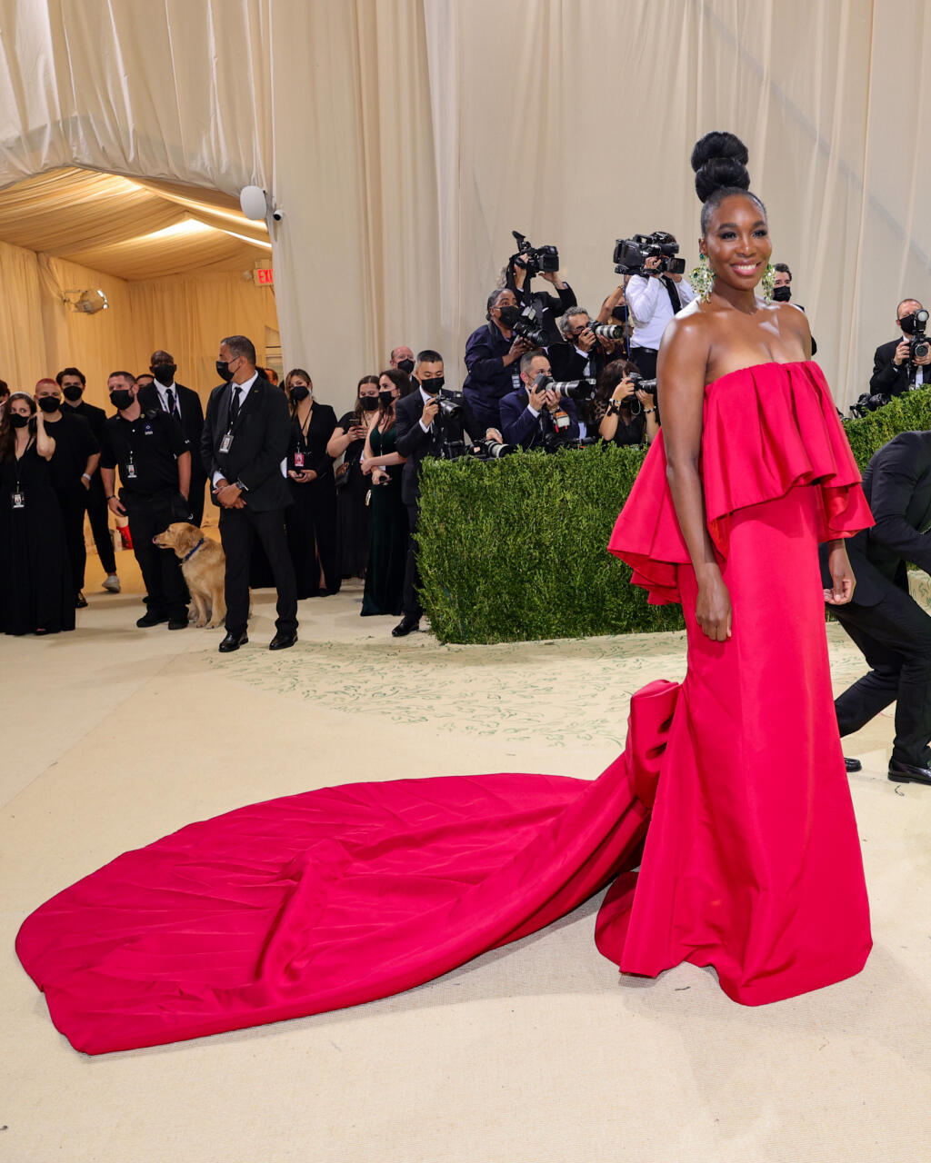 Venus Williams v róbe od Prabal Gurung.