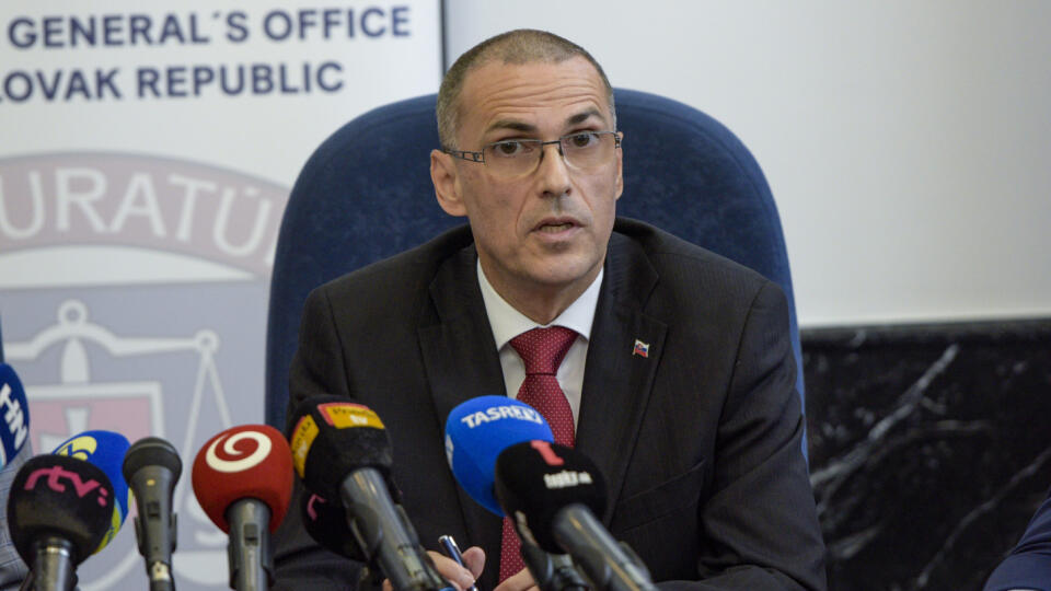 Na snímke generálny prokurátor SR Maroš Žilinka počas vyhlásenia 17. októbra 2022 v Bratislave. FOTO TASR - Pavol Zachar