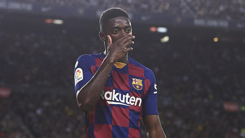 Ousmane Dembelé zápas proti Seville nedohral.