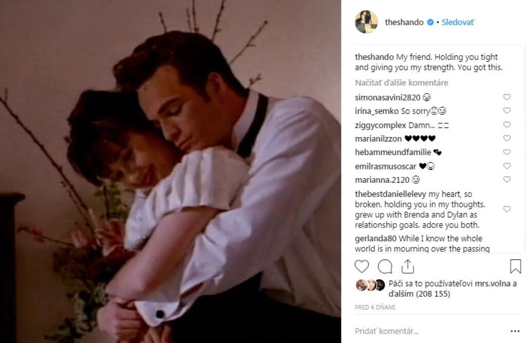 Počas toho ako bol Luke Perry v nemocnici mu podporu na sociálnej sieti vyjadrila aj herečka Shannen Doherty známa ako Brenda.