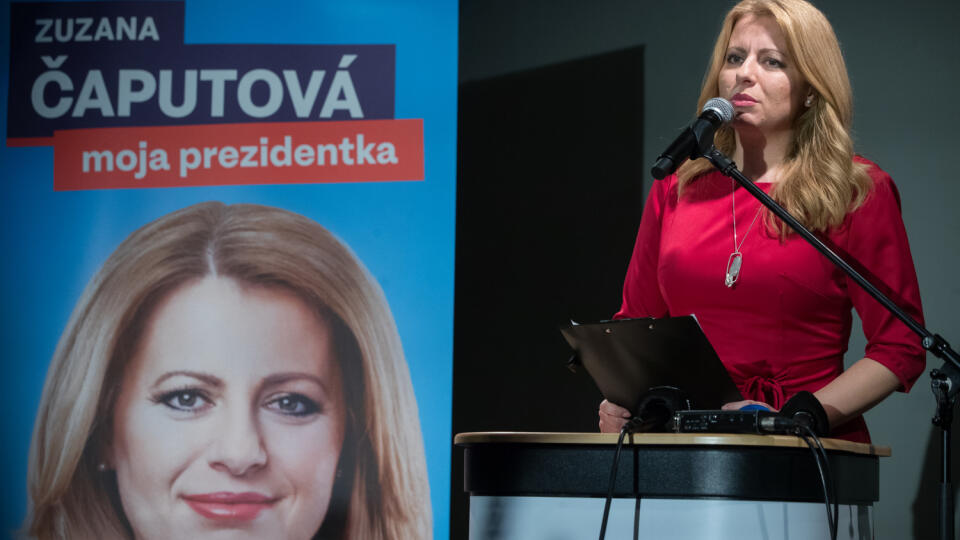 Atmosféra vo volebnej centrále kandidátky na post prezidenta SR Zuzany Čaputovej, v bratislavskom Design Factory v čase tesne pred uzatvorením volebných miestností. Zuzana Čaputová, predstúpila pred média po zverejnení finálnych čísel a poďakovala aj svojim hosťom.