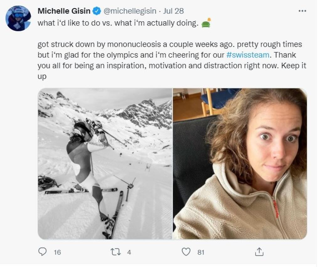 Michelle Gisinová na Twittri koncom júla: