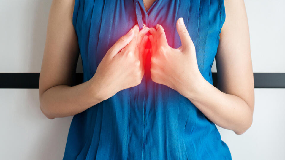 Asian,Woman,Having,Or,Symptomatic,Acid,Reflux,gastroesophageal,Reflux,Or,Gerd