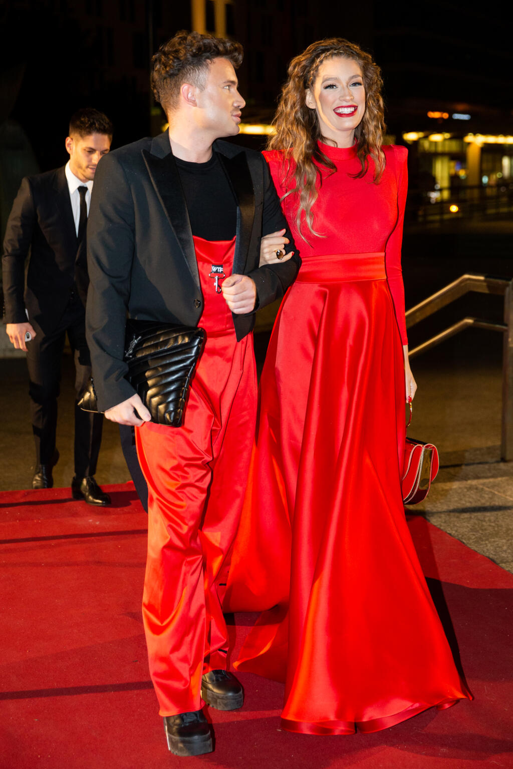 Príchod hostí na galavečer OTO 2019 v Bratislave. Na snímke Milan Švingál a Jasmina Alagič.