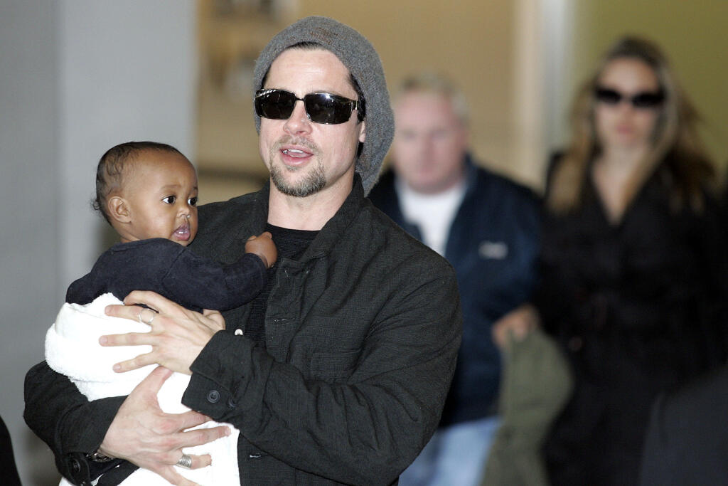 Brad Pitt s ich dcérkou Zaharou, keď bola ešte malá.