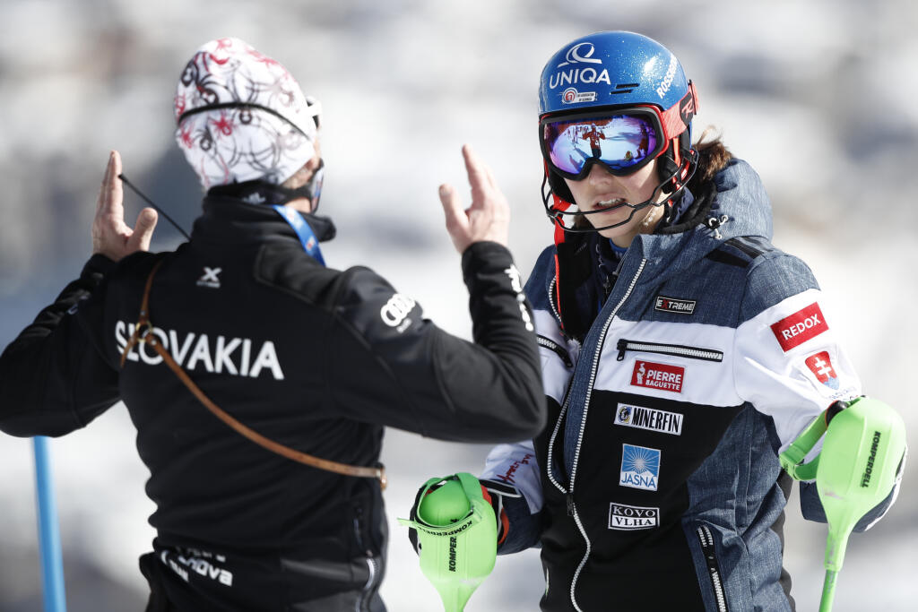 Petra Vlhová s Liviom Magonim.