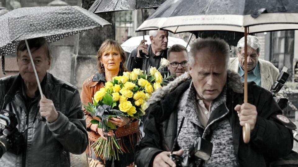 Olga Matušková na pražskom cintoríne.