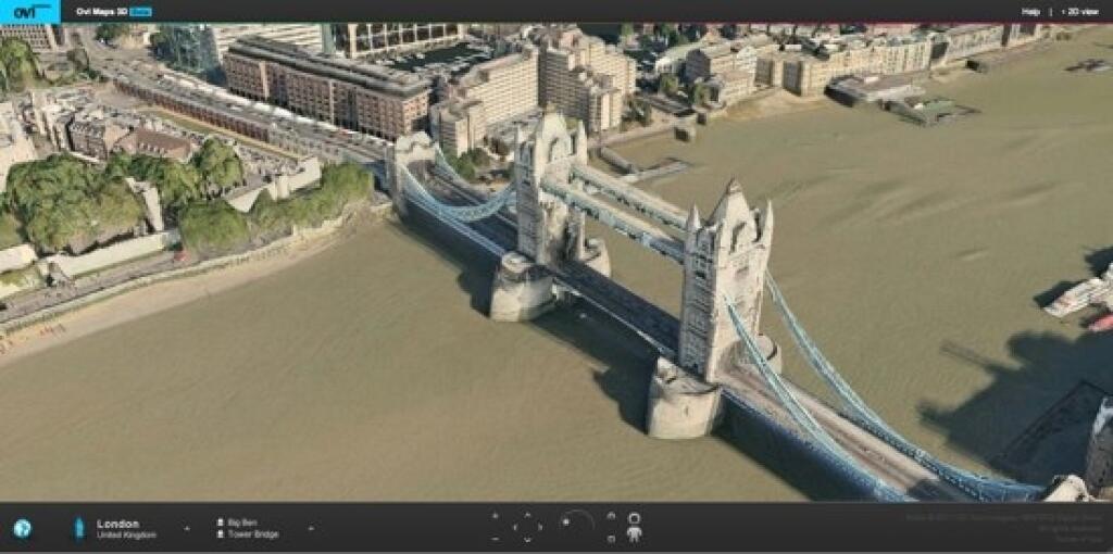 Ovi Maps 3D útočia na Google Earth