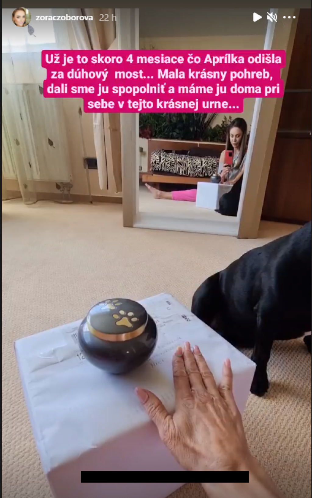 Zora si dala z popola svojej sučky urobiť rôzne spomienkové predmety.