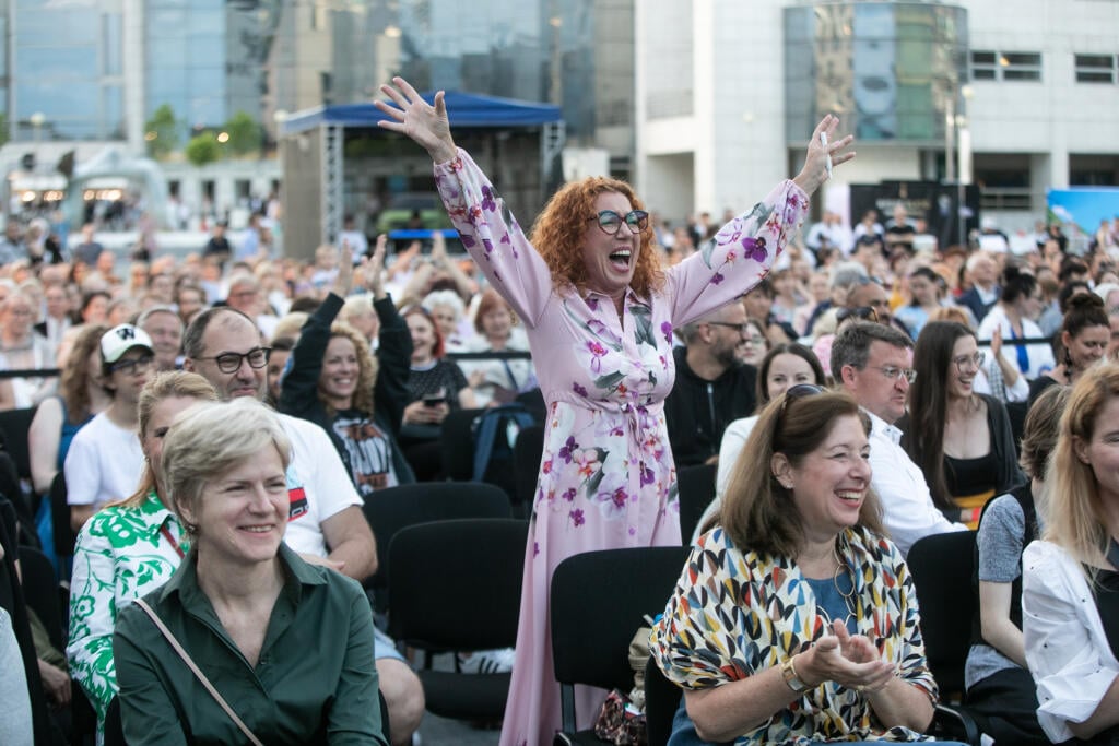 Herečka Gabika Dzuríková si koncert poriadne užila.