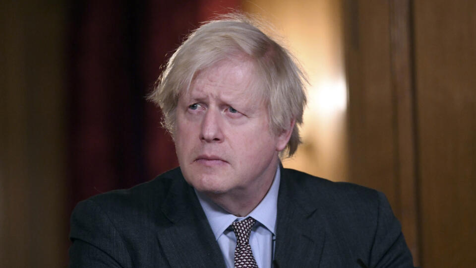 JB 22 Londýn - Britský premiér Boris Johnson počas tlačovej konferencie ohľadne koronavírusovej pandémie na Downing Street 10 v Londýne 3. februára 2021. FOTO TASR/AP
Britain's Prime Minister Boris Johnson looks on during a media briefing on coronavirus in Downing Street, London, Wednesday, Feb. 3, 2021. (Stefan Rousseau/Pool Photo via AP)