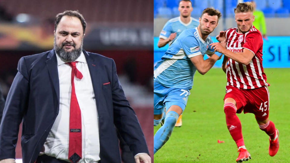 Majiteľ Olympiakosu Pireus Evangelos Marinakis vie, ako nabudiť hráčov do zápasu.