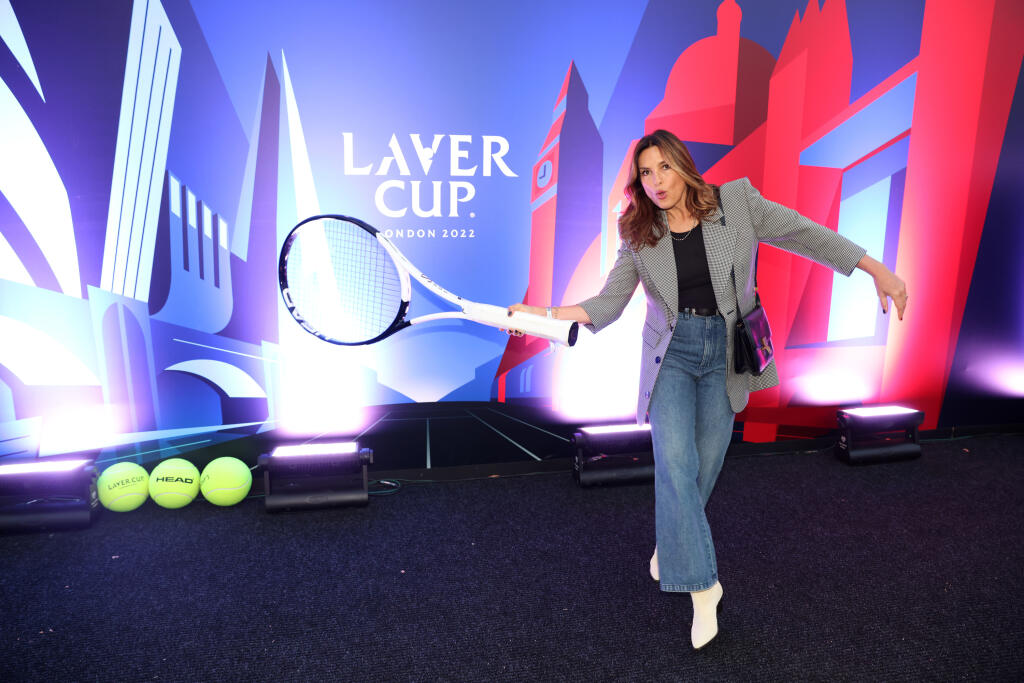 Herečka Mariska Hargitay na rozlúčke s kariérou Federera.