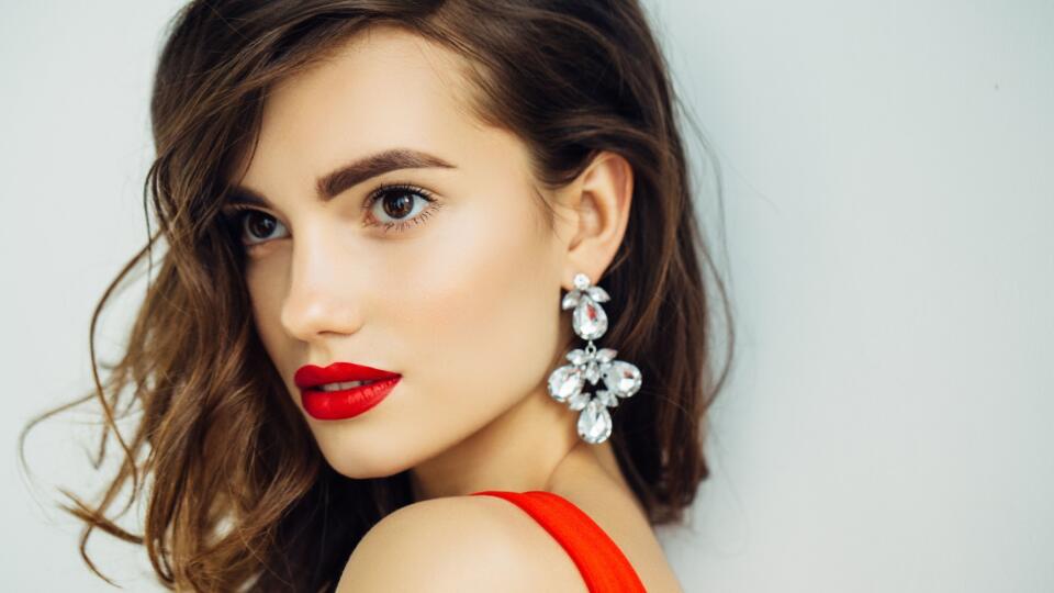 Nice looking woman with beautiful earings