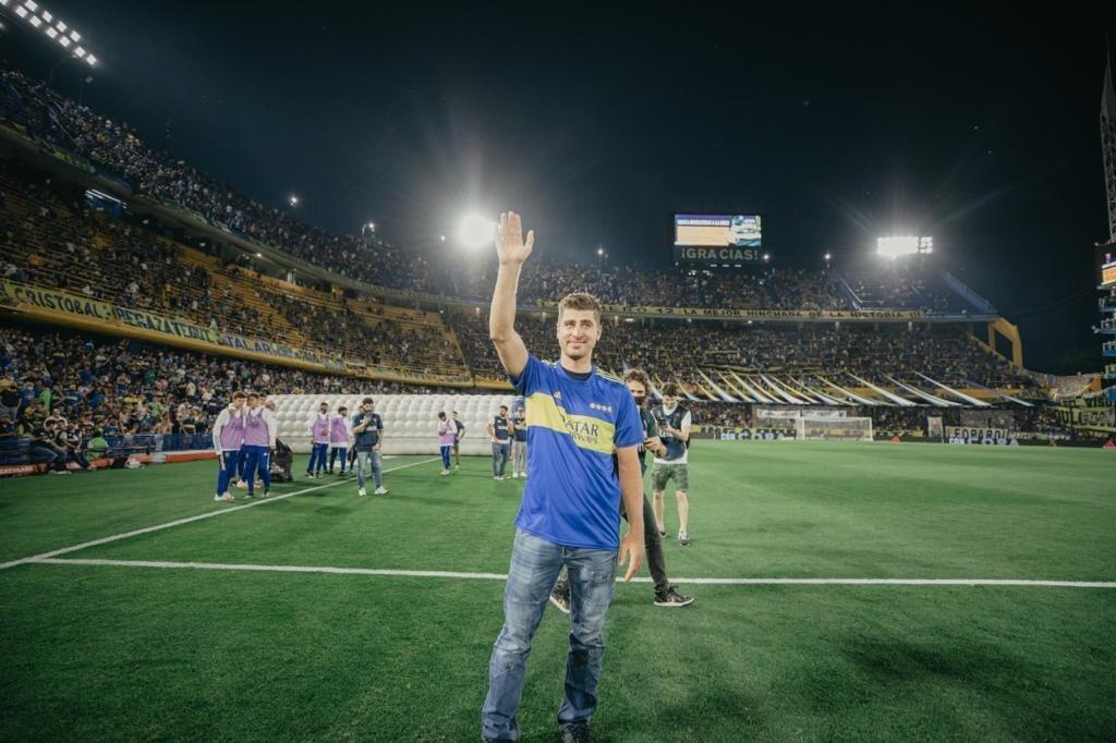 Peter Sagan na štadióne Boca Juniors.