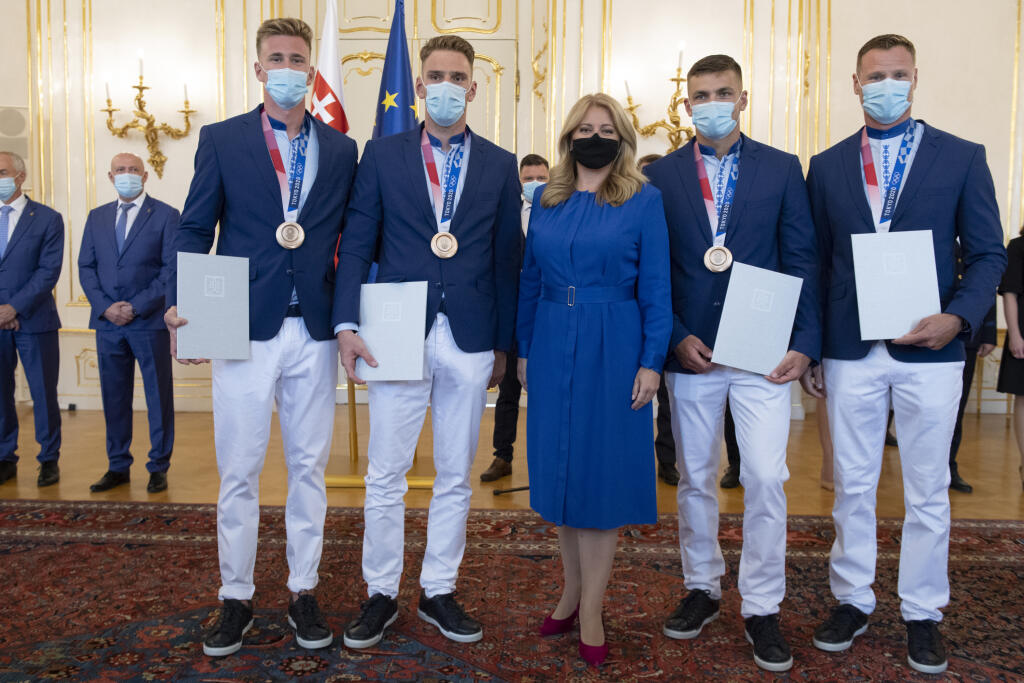 Štvorkajak po olympiáde nechýbal ani na prijatí u prezidentky Zuzany Čaputovej.
