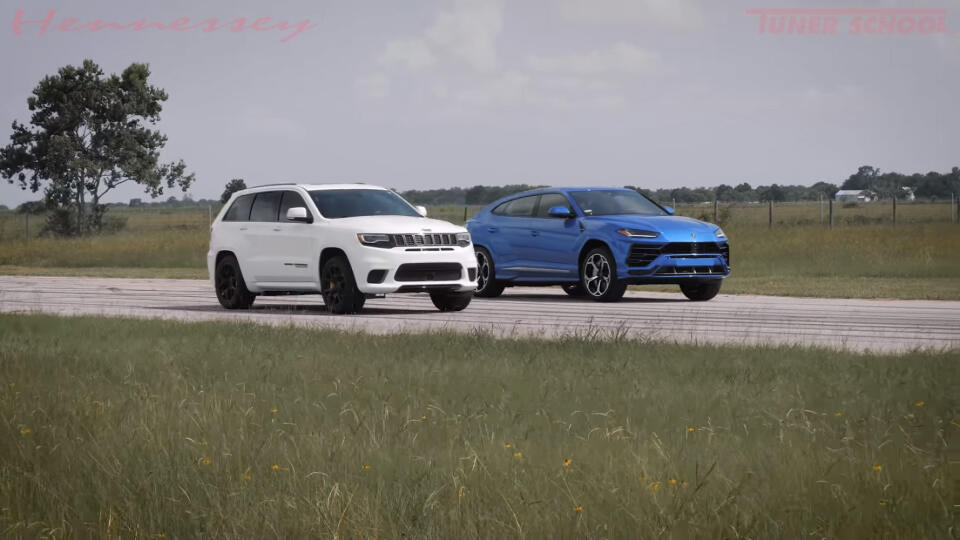 Jeep Grand Cherokee Trackhawk vs. Lamborghini Urus.