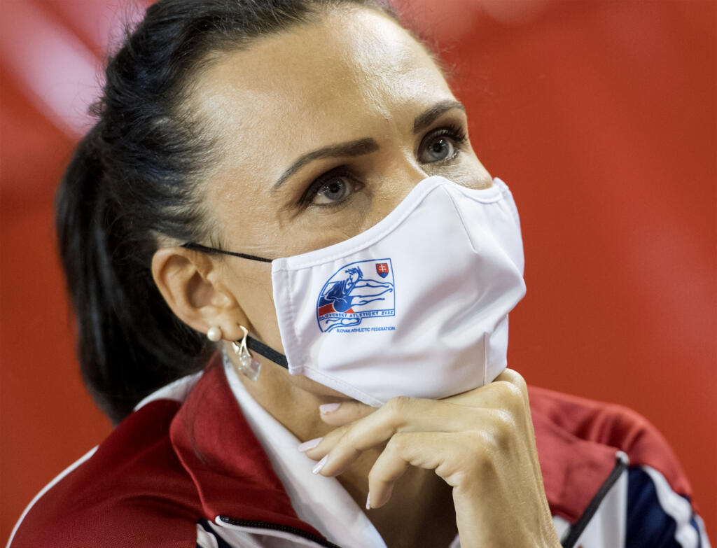 Na snímke slovenská reprezentantka v atletike Iveta Putalová počas tlačovej konferencie Slovenského atletického zväzu (SAZ) 2. júna 2020 v Bratislave.