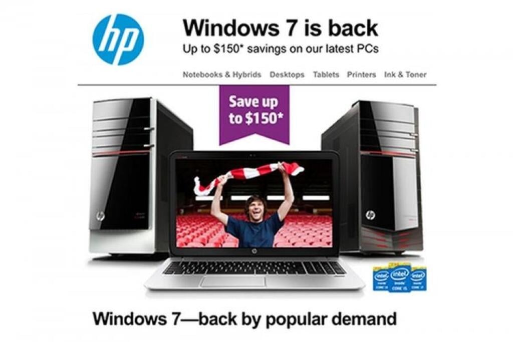 Windows 7 sa vracia. Aspoň u Hewlett-Packardu