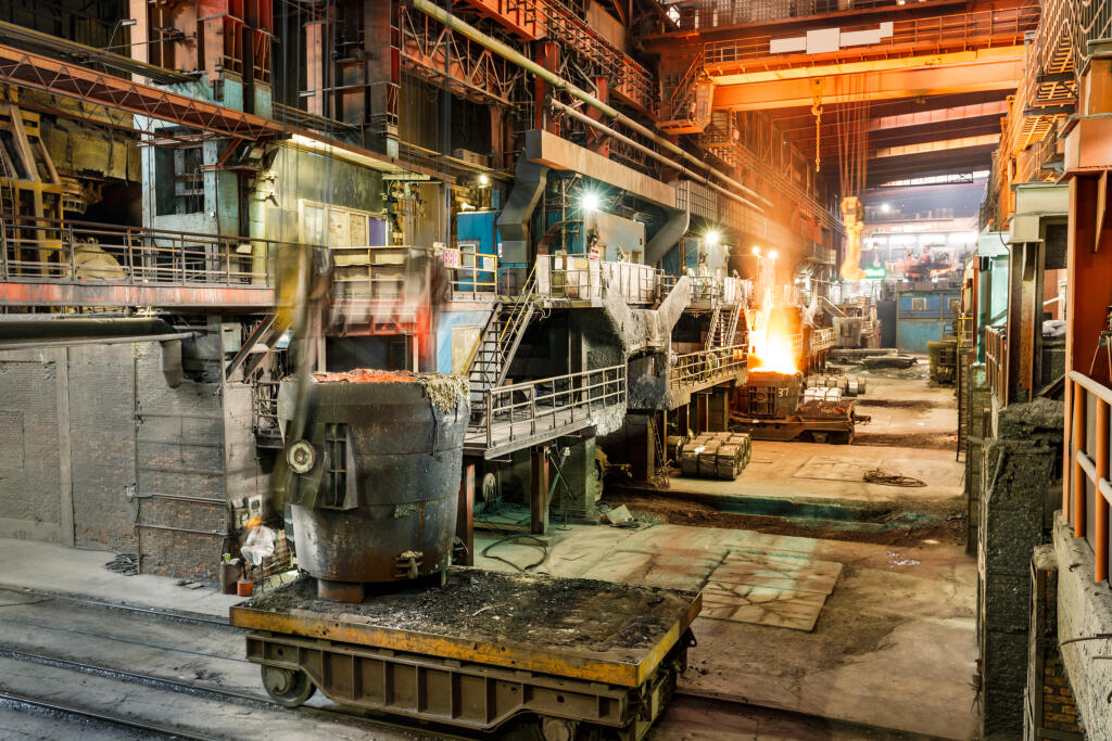 Metal,Smelting,Steel,Mills,Factory,Scene
