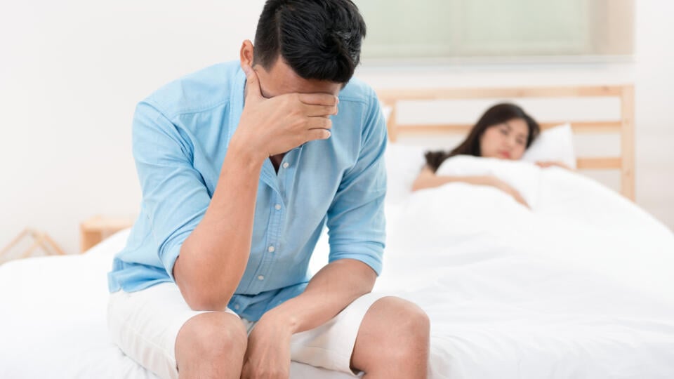 Husband,Unhappy,And,Disappointed,In,The,Erectile,Dysfunction,During,Sex