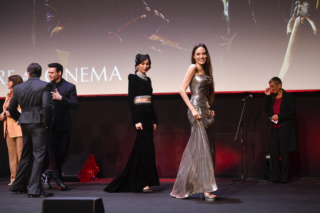 Herečka Angelina Jolie na premiére filmu Eternals v Ríme.