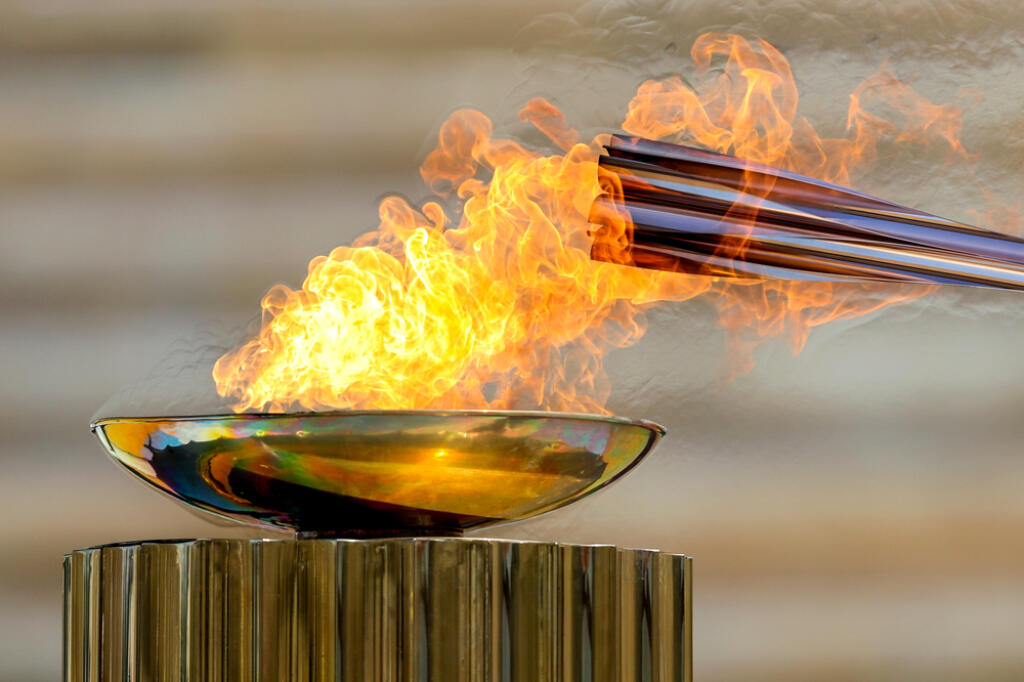 Athens,,Greece,-,March,19,,2020:,Olympic,Flame,Handover,Ceremony