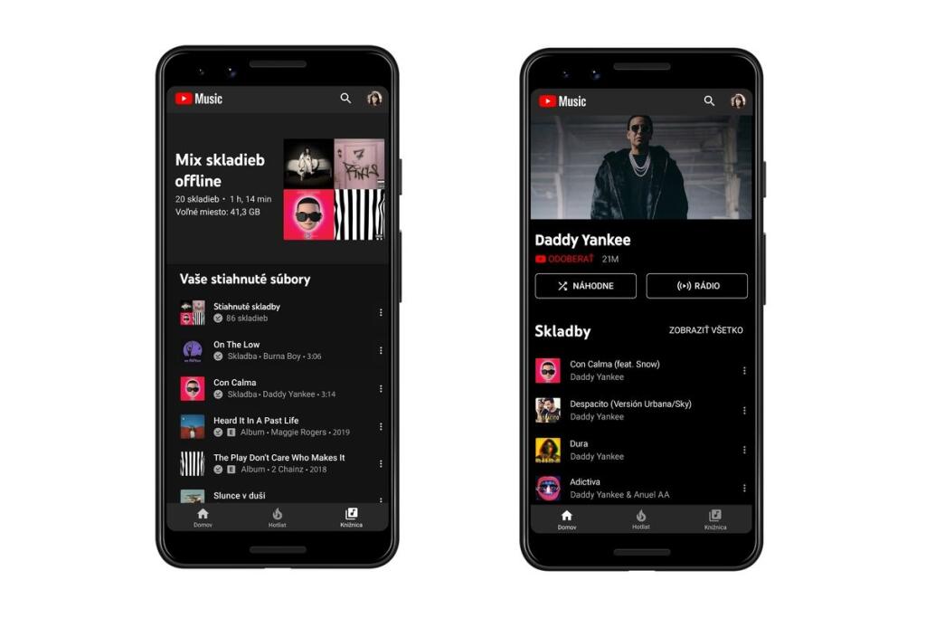 Prostredie YouTube Music