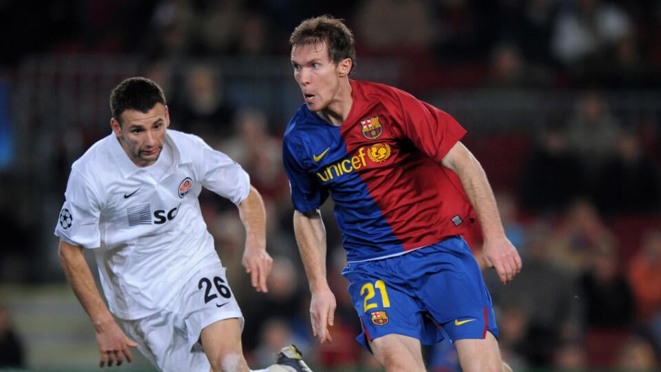 Bieloruský hráč Alexander Hleb v časoch, keď obliekal dres FC Barcelona.