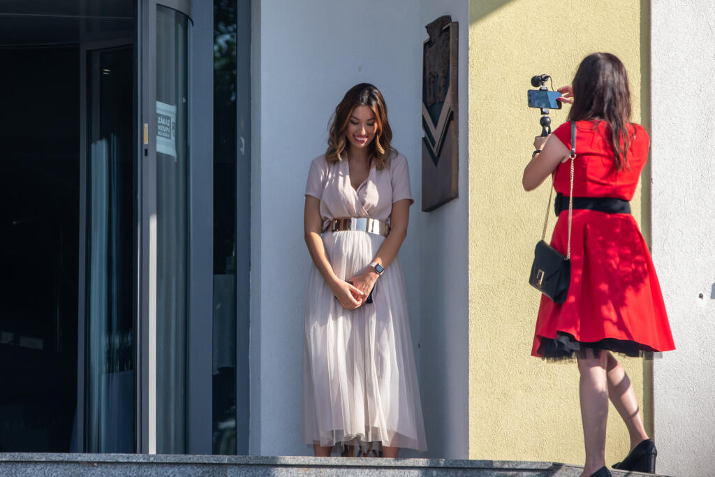 Na snímke je Daniela Cristová počas oslavy svojej mamy Ivany Cristovej.