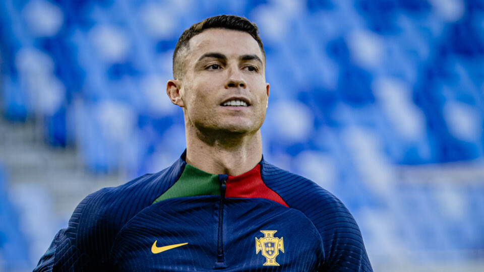 Tréning futbalovej reprezentácie Portugalska pred zápasom kvalifikácie ME proti reprezentácií Slovenska. Na snímke Cristiano Ronaldo.