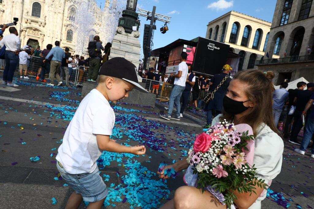Katarína zavítala na záver Giro d'Italia aj so synčekom Marlonom.