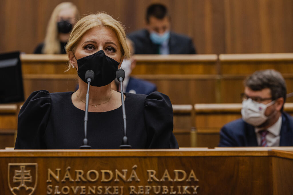 Prezidentka Slovenskej republiky Zuzana Čaputová vystúpila v Národnej rade Slovenskej republiky so Správou o stave republiky. Na snímke Prezidentka Slovenskej republiky Zuzana Čaputová.