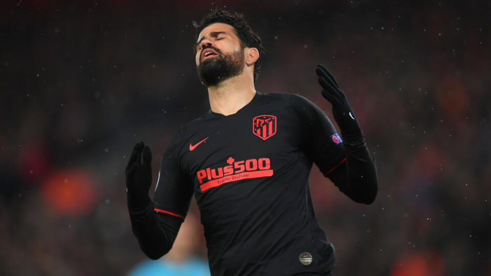 Španielsky futbalista Diego Costa v drese Atletica Madrid.