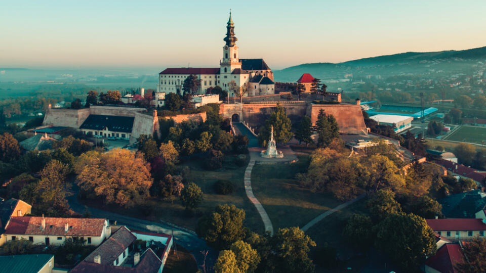 Nitra,Castle,Autumn,Morning,Drone,Shot