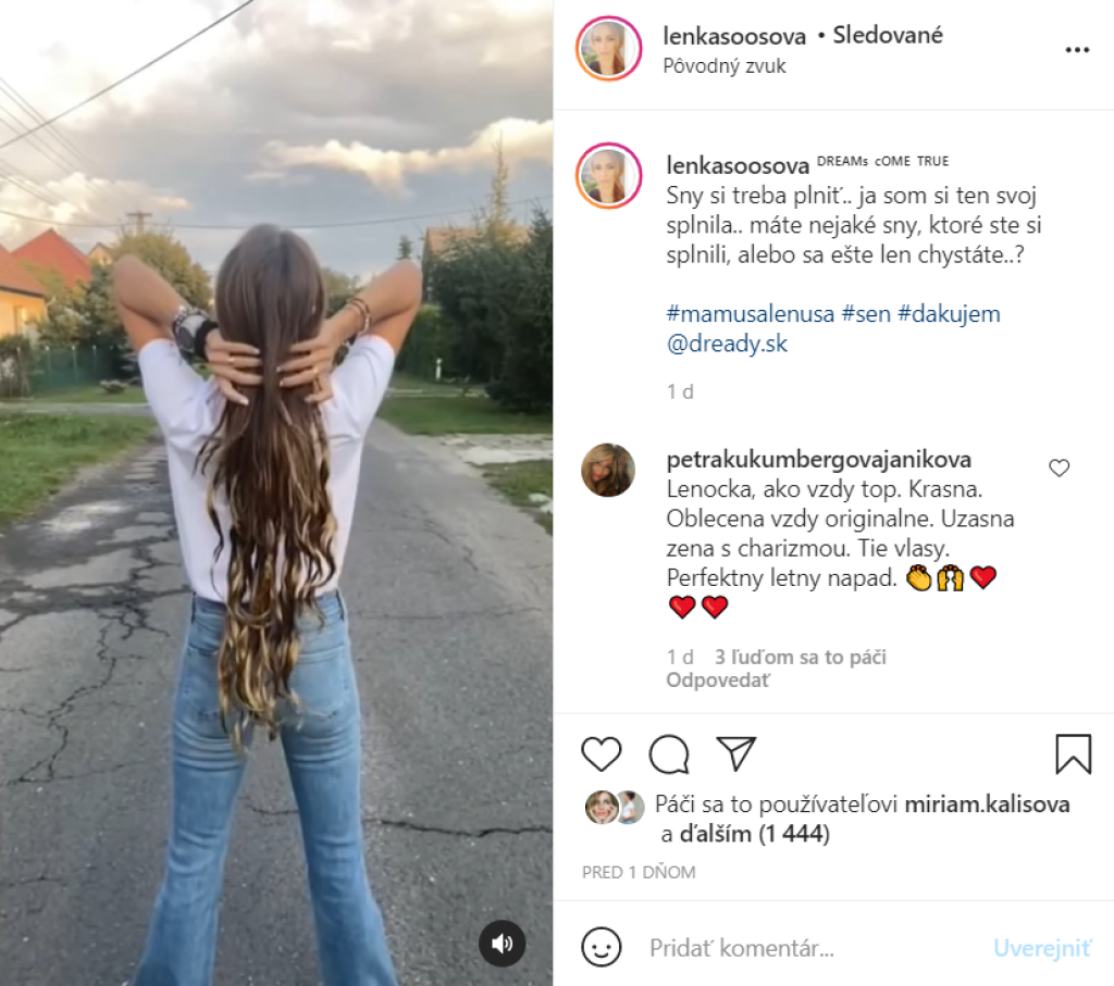 Lenka Šóošová si dala