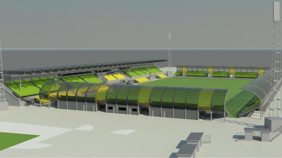 Prievidzský futbalový štadión zrekonštruujú za 1,23 milióna eur - Projekt zahŕňa rekonštrukciu exteriérovej aj interiérovej časti objektu