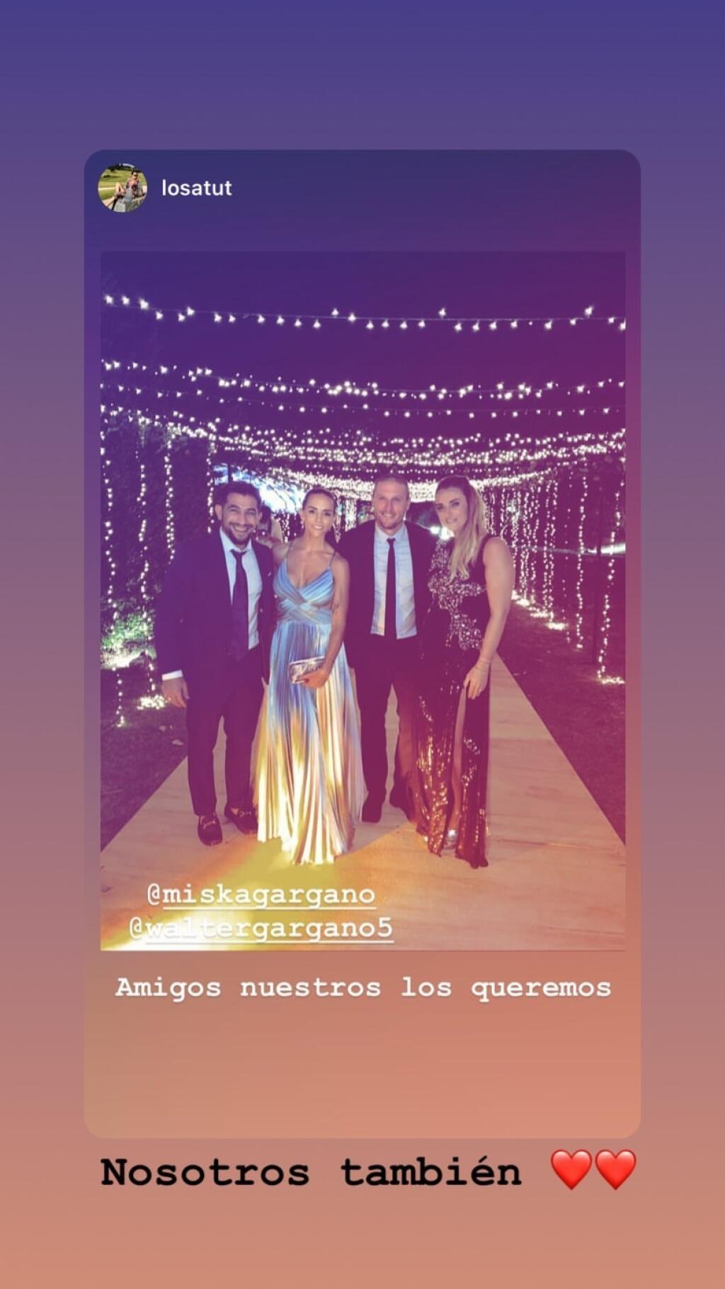 Na svadobnej párty nechýbal uruguajský futbalista Walter Gargano so slovenskou manželkou a sestrou Mareka Hamšíka Michaelou.