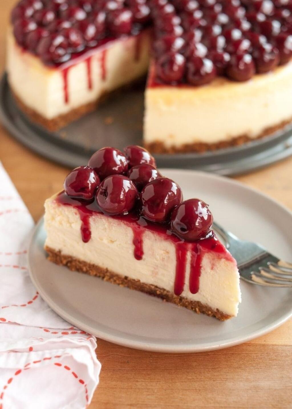 Šťavnatý višňový cheesecake