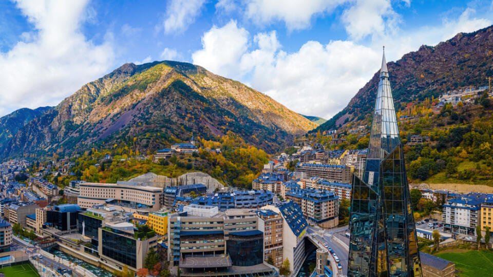 Aerial,View,Of,Andorra,La,Vella,,The,Capital,Of,Andorra,