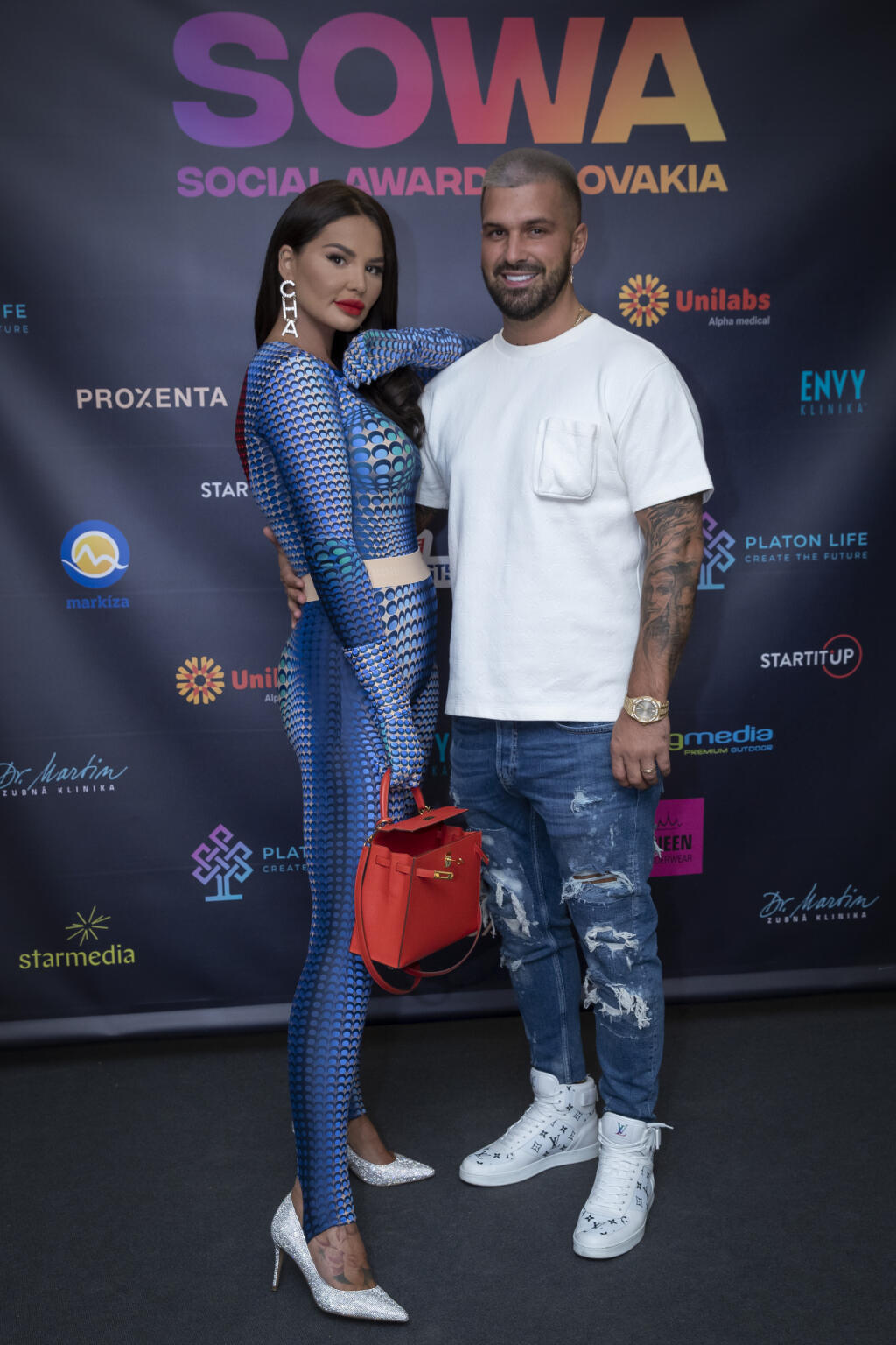 Druhý ročník odovzdávania ocenení Social Media Awards pre najúspešnejších influencerov na Slovensku. Na snímke je Zuzana Plačková a René Strausz.