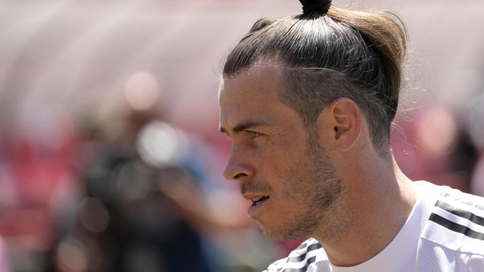 Na snímke futbalista Walesu Gareth Bale