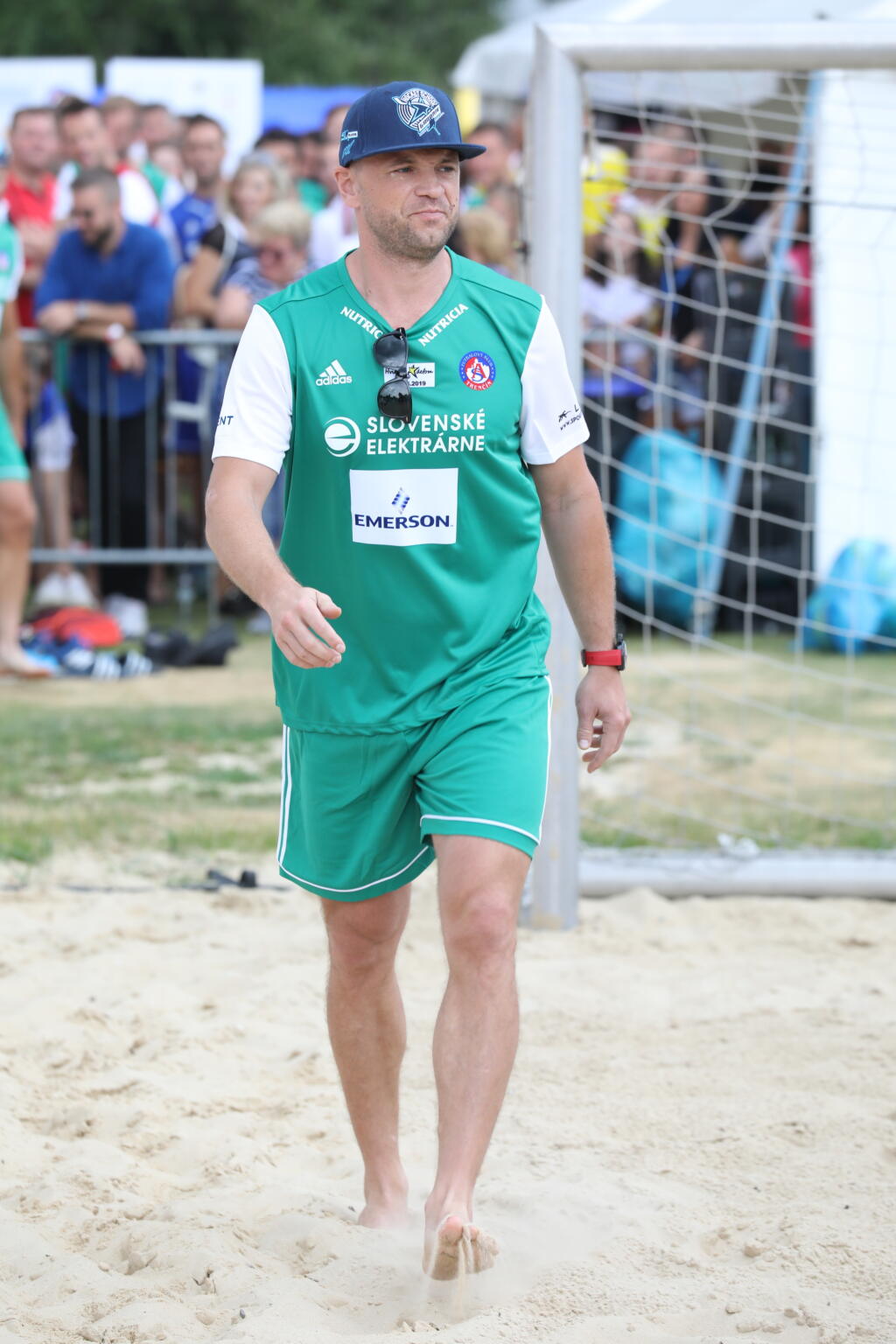 Marián Gáborík stíhal hrať futbal a aj moderovať podujatie.