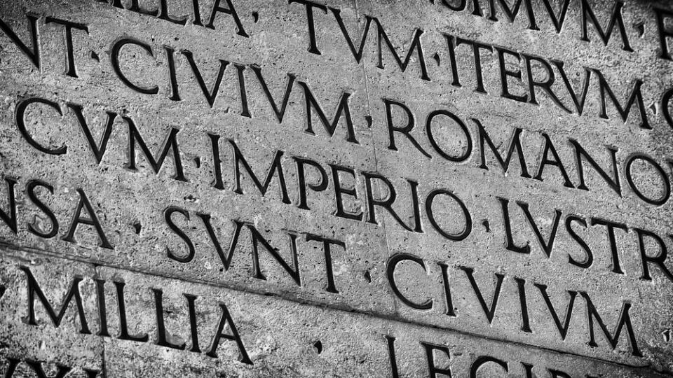 Latin,Ancient,Language,And,Classical,Education.,Inscription,From,Emperor,Augustus