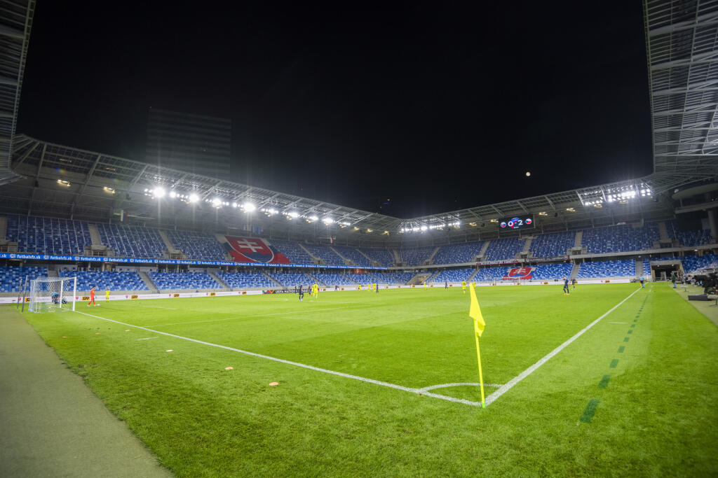 Na snímke prázdne tribúny počas zápasu 2. skupiny B-dívizie futbalovej Ligy národov Slovensko - Česko na bratislavskom Tehelnom poli v piatok 4. septembra 2020. FOTO TASR - Jaroslav Novák
